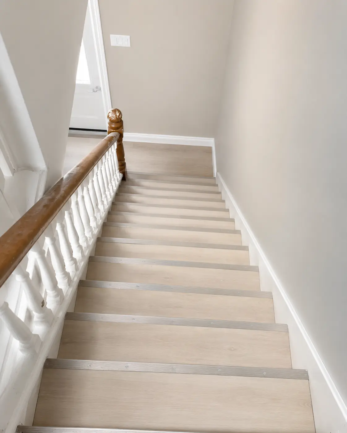 Finished staircase flooring upgrade